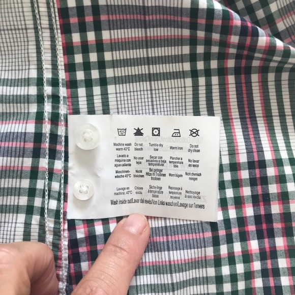 ESPRIT Green Pink Plaid Button Down Shirt, Esprit Shirt, Plaid Shirt, M - Picture 5 of 11